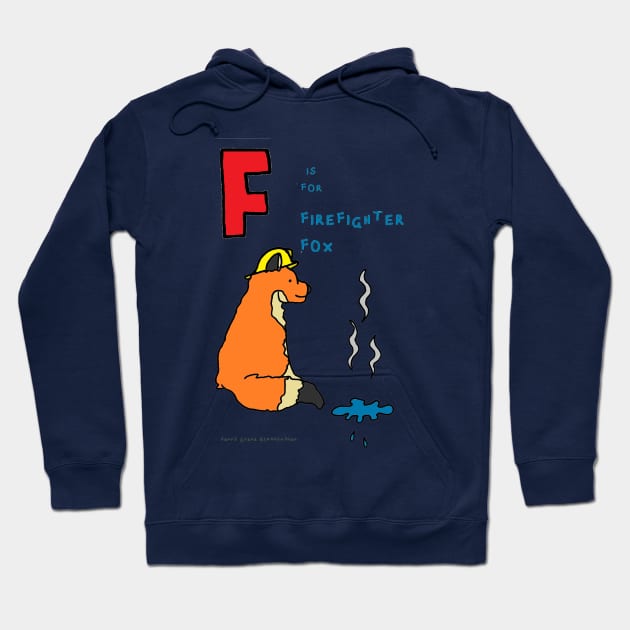 F is for firefighter fox. Hoodie by JennyGreneIllustration